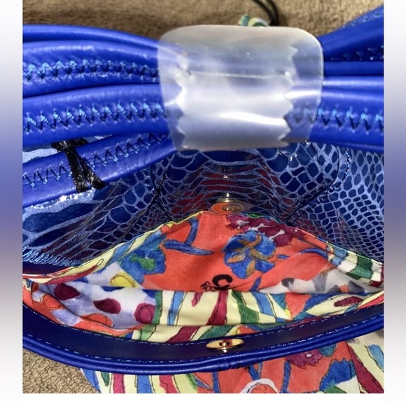 CHI Carlos Falchi Snakeskin Look-Leather CrossBody Purse Handbag VTG  W/Dust bag - Picture 7 of 10